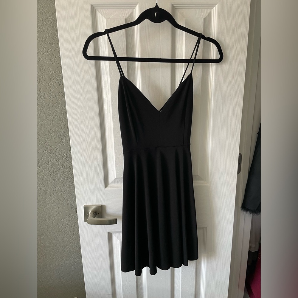 Urban Outfitters Kimchi Blue black strappy back skater mini dress Small